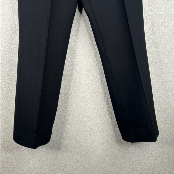 Theory Black Wool Blend Cardinal Trouser Canton Bistretch Straight Leg Pants 6 - Picture 3 of 6